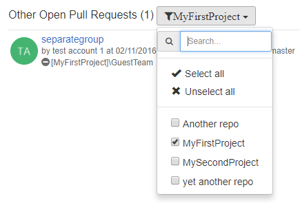 Filtering Repositories